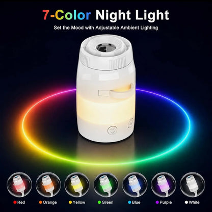 Galaxy Star Projector – USB Night Light with 360° Rotation & 12 Scenes
