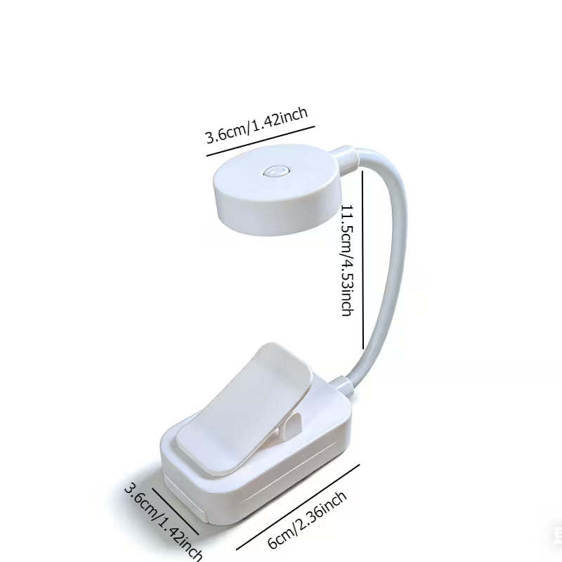 Mini Clip-On LED Book Light – Adjustable 3 Color Modes & Brightness Reading Lamp