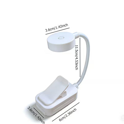 Mini Clip-On LED Book Light – Adjustable 3 Color Modes & Brightness Reading Lamp