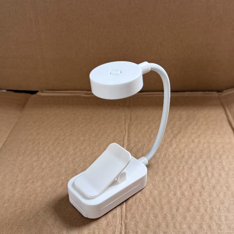 Mini Clip-On LED Book Light – Adjustable 3 Color Modes & Brightness Reading Lamp