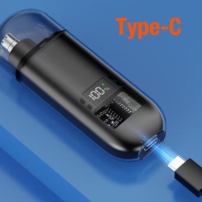 1pc Nose Hair Trimmer Mini Portable Fashion Power Digital Display USB Charging