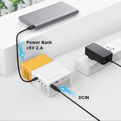Mini Projector YG300 – Portable 1080P LED Projector with HDMI, USB, AV and TF Card – Wireless Connectivity for Movies, Gaming and Presentations at Home