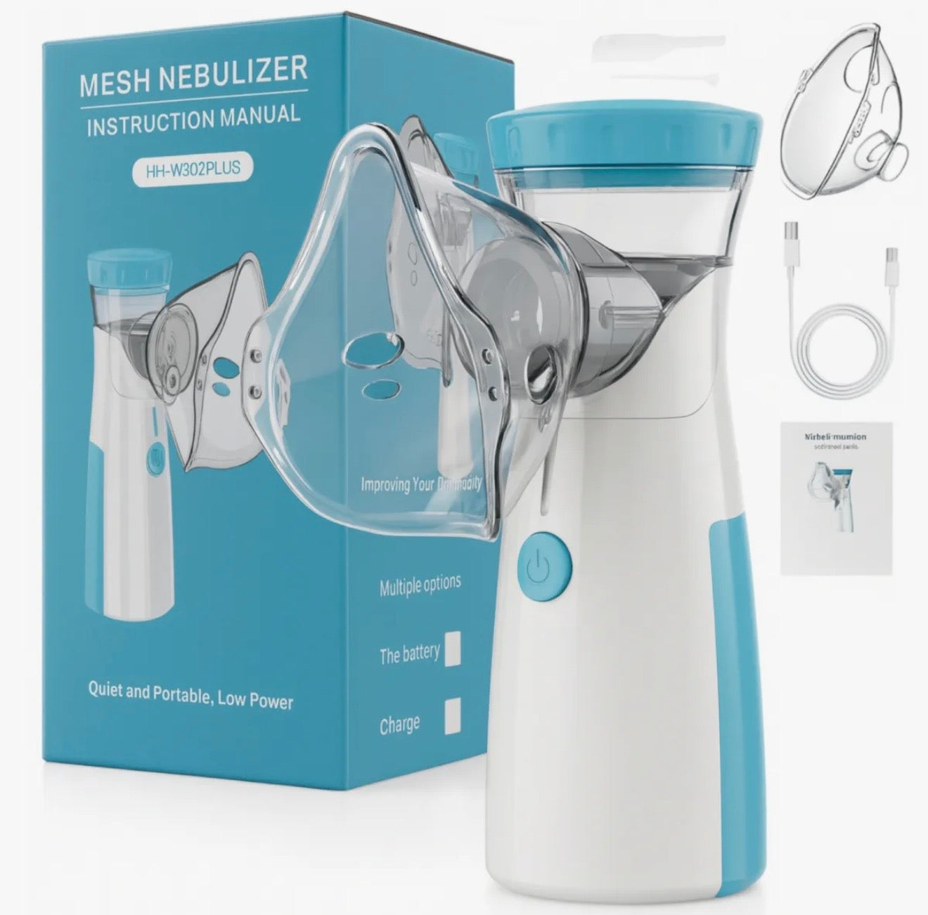 Portable Mesh Nebulizer – Handheld Respiratory Inhaler (HH-W302 Plus)