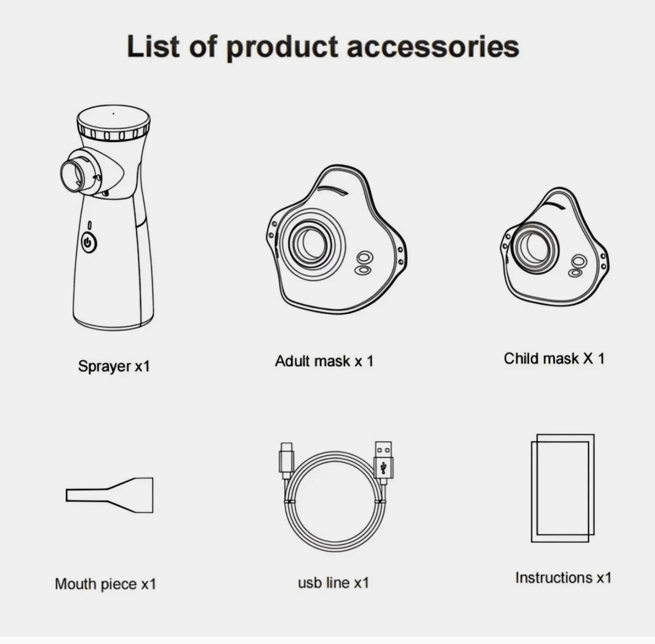 Portable Mesh Nebulizer – Handheld Respiratory Inhaler (HH-W302 Plus)
