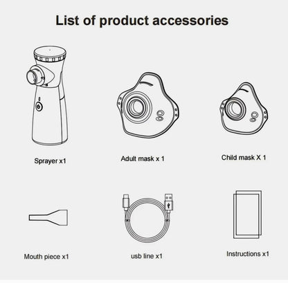 Portable Mesh Nebulizer – Handheld Respiratory Inhaler (HH-W302 Plus)