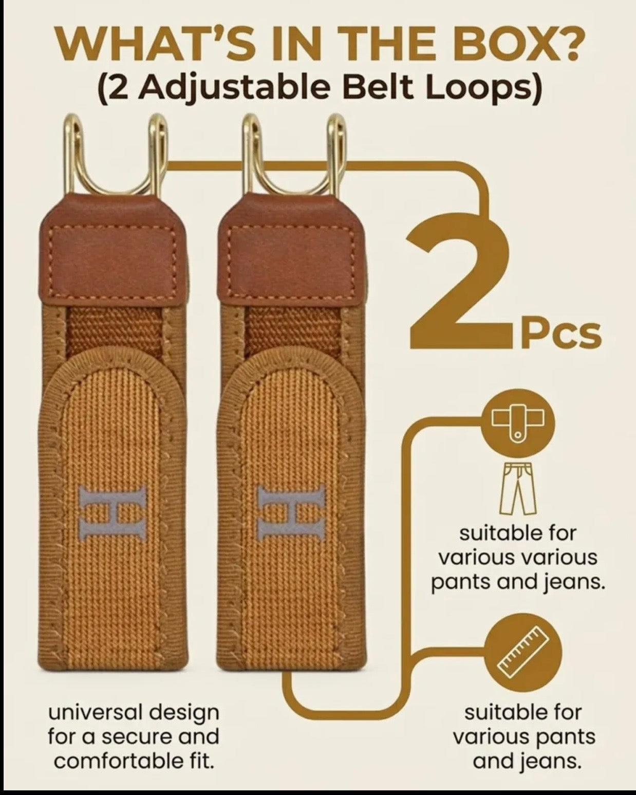 Adjustable Elastic Belt Extender Loops (Set of 2)