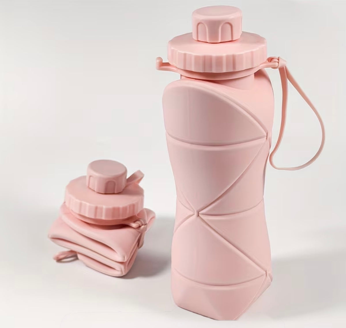 Collapsible Silicone Travel Water Bottle – Leak-Proof, Foldable 550ml