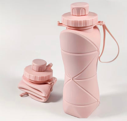 Collapsible Silicone Travel Water Bottle – Leak-Proof, Foldable 550ml