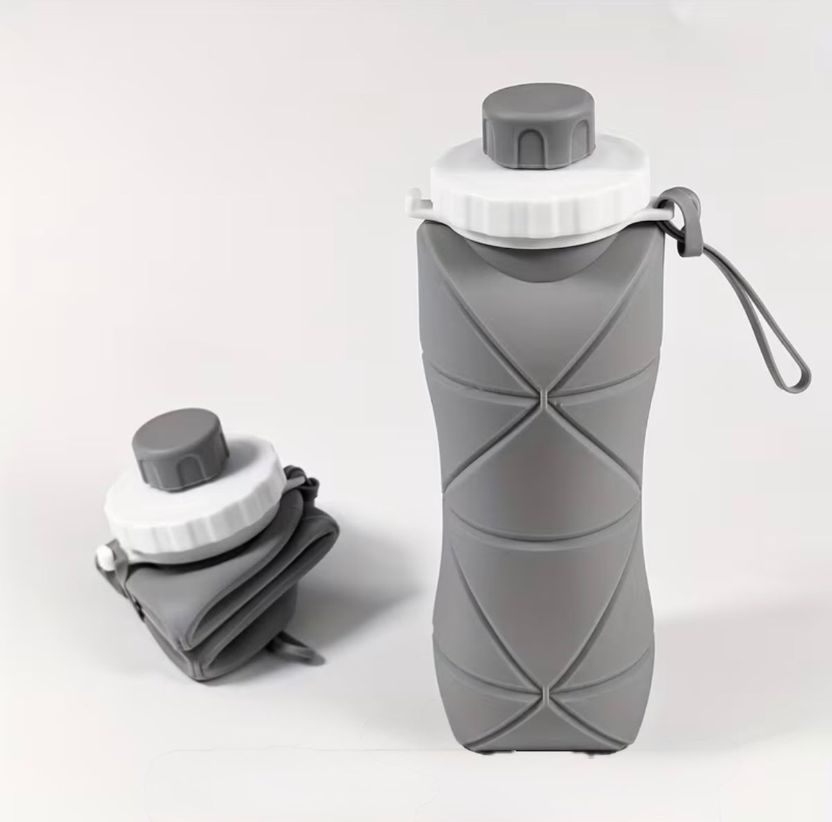 Collapsible Silicone Travel Water Bottle – Leak-Proof, Foldable 550ml