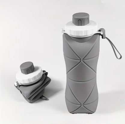 Collapsible Silicone Travel Water Bottle – Leak-Proof, Foldable 550ml