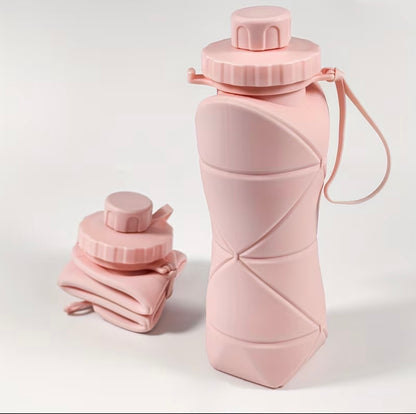 Collapsible Silicone Travel Water Bottle – Leak-Proof, Foldable 550ml
