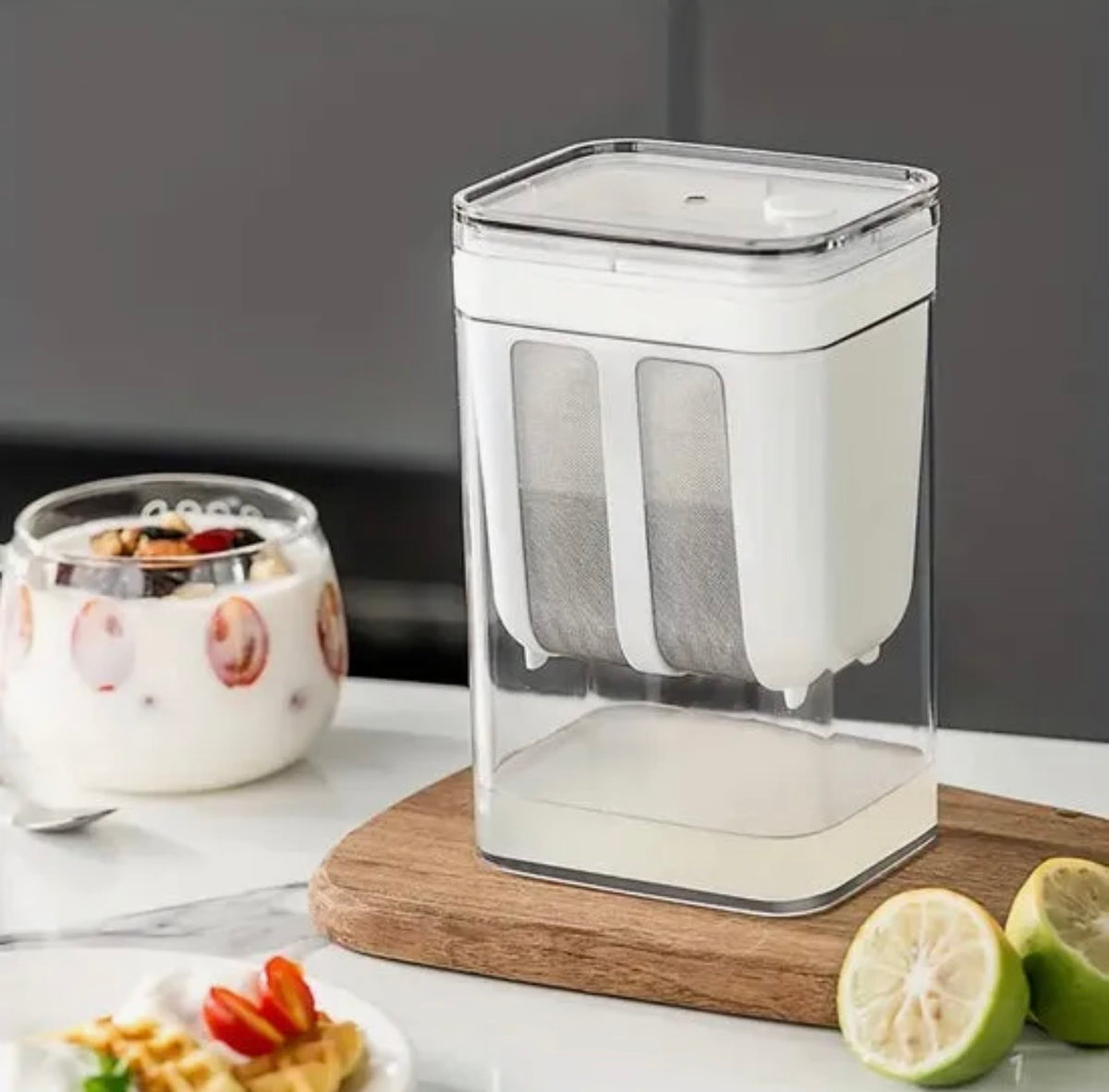 Self-Straining Yogurt Maker & Storage Container