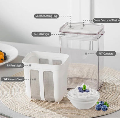 Self-Straining Yogurt Maker & Storage Container
