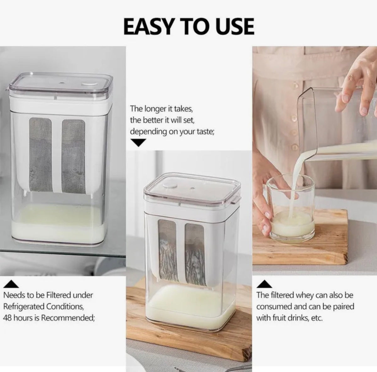 Self-Straining Yogurt Maker & Storage Container
