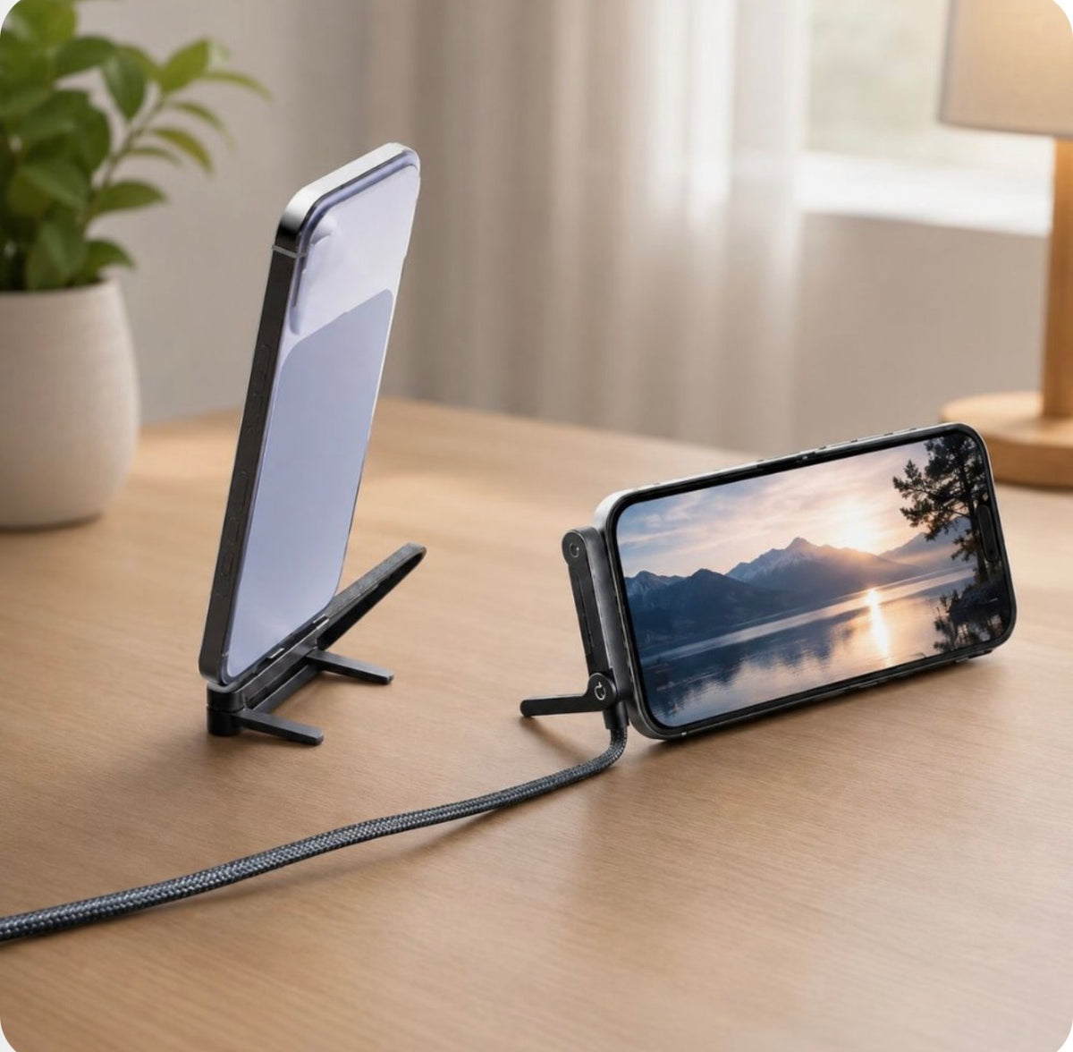 FlexCharge Pro 240W USB-C Cable with Built-in Foldable Stand