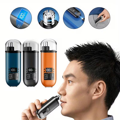 1pc Nose Hair Trimmer Mini Portable Fashion Power Digital Display USB Charging