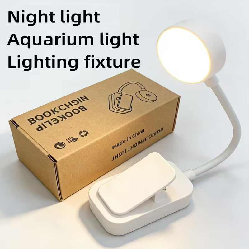Mini Clip-On LED Book Light – Adjustable 3 Color Modes & Brightness Reading Lamp