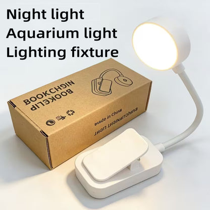 Mini Clip-On LED Book Light – Adjustable 3 Color Modes & Brightness Reading Lamp