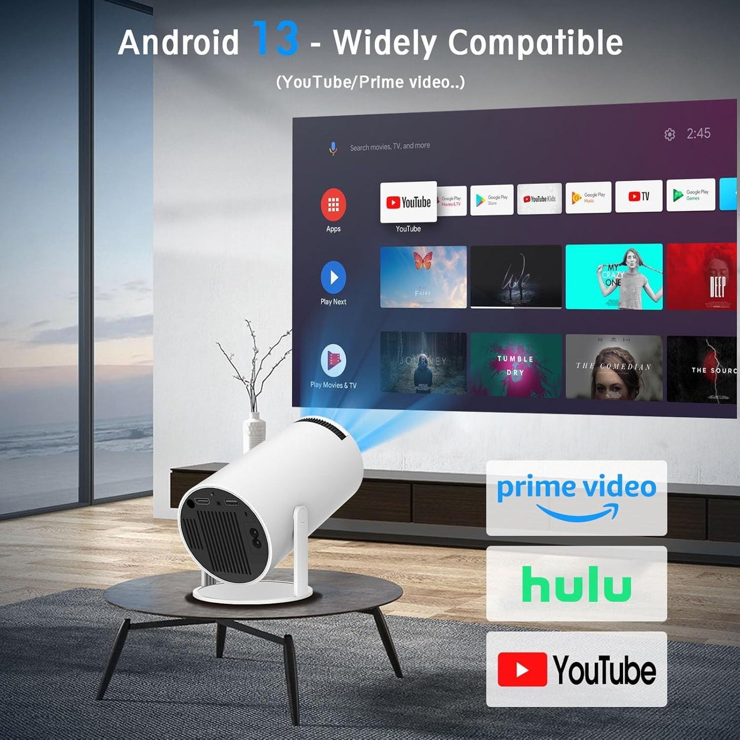 Hy300 Pro, P30, S40, Hy320 Big, HY260 HCS 350 Max Android 13 With 1080p Support 30000 Hour Play and Indoor projectors, Home Cinema Projectors and Portable Projectors